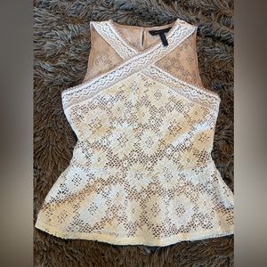 BCBG MaxAzria Women’s Top Peplum Size Small